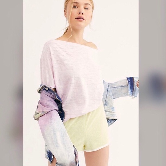 Free People Astrid T-shirt Top - Light Orchid - NWT - Picture 8 of 9